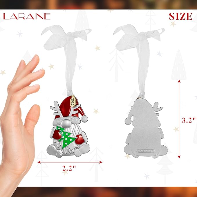 Laraine Christmas Tree Ornaments – 2025 Hanging Decorative Pendant of Tree Car Charm Holiday Keepsake Gift Home Decor (Gnome (2025))