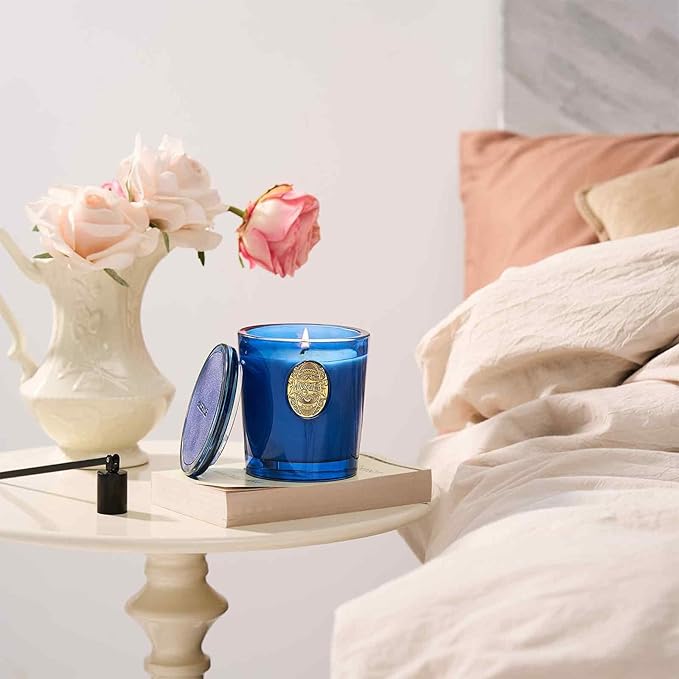 M&SENSE Natural Summer Soy Candle | Ocean Dream & Blule | 9.2 oz, 50H Burn Time | Luxury Scented Candle for Relaxation, Gifting, Home Décor | Ideal for Bedroom, Office, Party Ambiance