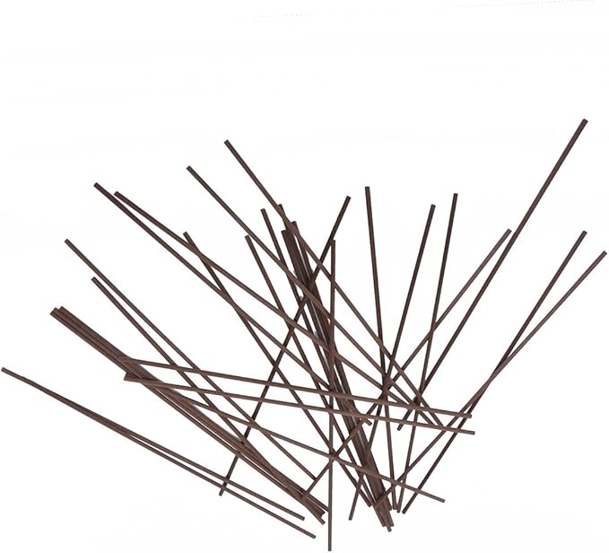 Resafy Reed Diffuser Sticks, Jecnovo Pack of 100 Fiber Sticks with Handmade Linen Bag, Safe and Non-Toxic, 9 Inches Long 3mm Diameter Aromatherapy Diffusers for Home, Spa and Office(Brown)