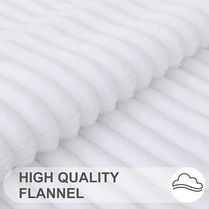 Simmore Decorative Christmas Throw Pillow Covers 18x18 Set of 2, Soft Natural Plush Flannel Double-Sided Fluffy Couch Pillow Covers for Sofa Living Room, White