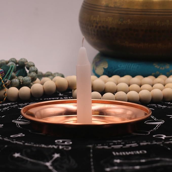 Copper Offering Bowl Ritual Plate Great for Altar,Incense Burner, smudging Bowl, Offering Dish,Candle Trays, Ash Catcher,Jewelry Dish (Goddess of Fertility)