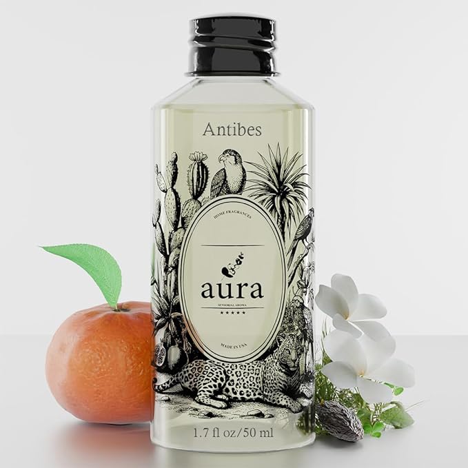 A U R A - Antibes Fragrance Oil for Waterless Scent Diffuser - Inspired by Dior Addict | 1.7 fl oz / 50 ml Essential Oil Blend for Aromatherapy & Hotel Collection Diffuser
