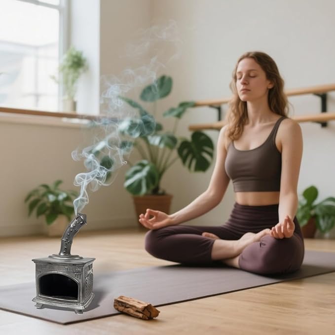 Handmade Ceramic Palo Santo Holder - Modern Smudge Bowl & Sage/Cone Incense Chimney for Yoga, Meditation, and Energy Cleansing - Ideal Gift for Zen Altar and Aromatherapy Enthusiasts