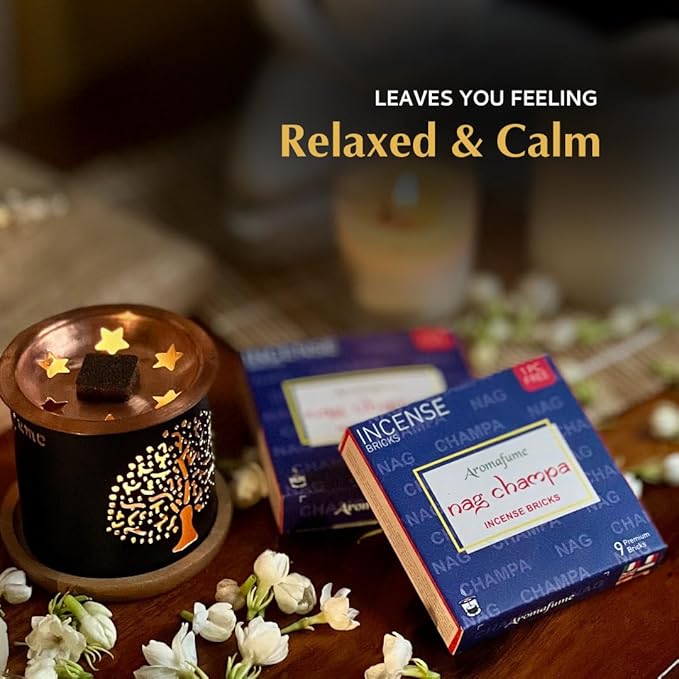 Nag Champa Incense Bricks & Burner - Super Set