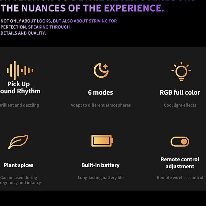 RGB Lights - Led Sound Activated Ambient Lighting, Full Color Music, Pulsing Lights for Dj, Stereo, Desktop, Car, Party, Home, Camping, Outdoor, Theater, 2.76x2.36x3.15 Inches