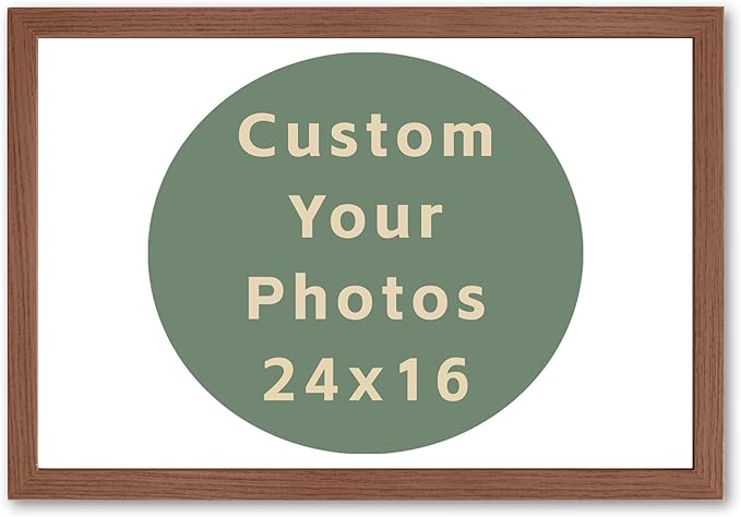 Framed Custom Your Canvas Wall Art Prints with Your Photos, Personalized Picture for Lover/Baby/Family/Pet Pictures Print 24x16In