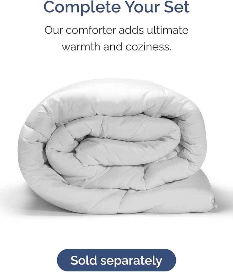 Extra Deep Queen Sheet Set - 6 Piece Breathable and Cooling Sheets - Hotel Luxury Bed Sheets Set - Easy Fit - Soft, Wrinkle Free and Comfy Sheets Set - Blue Striped Sheet Set with Extra Deep Pockets