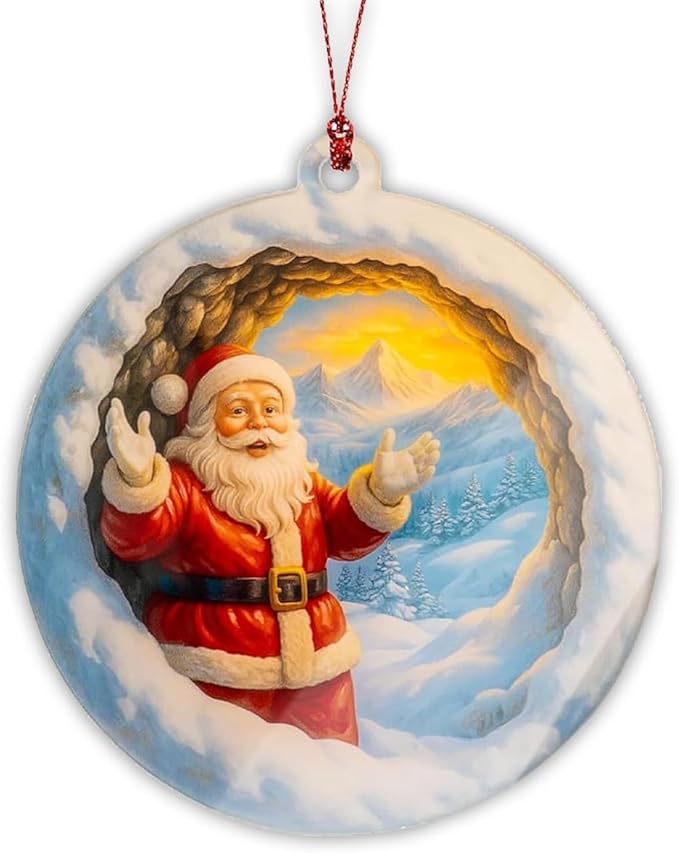 Santa Claus Ornaments for Christmas Tree, Funny Santa Ornament, Christmas Ornaments 2025, Holiday Party Gifts, Festive Ornament for Tree Decorations, Cute Santa Holiday Ornaments