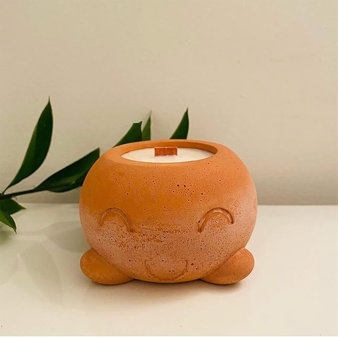 Succulent Potted Flower Pot Silicone Mold DIY Cement Gypsum Epoxy Resin Vase Candlestick Storage Box Mould Home Decor Craft (Smiley)