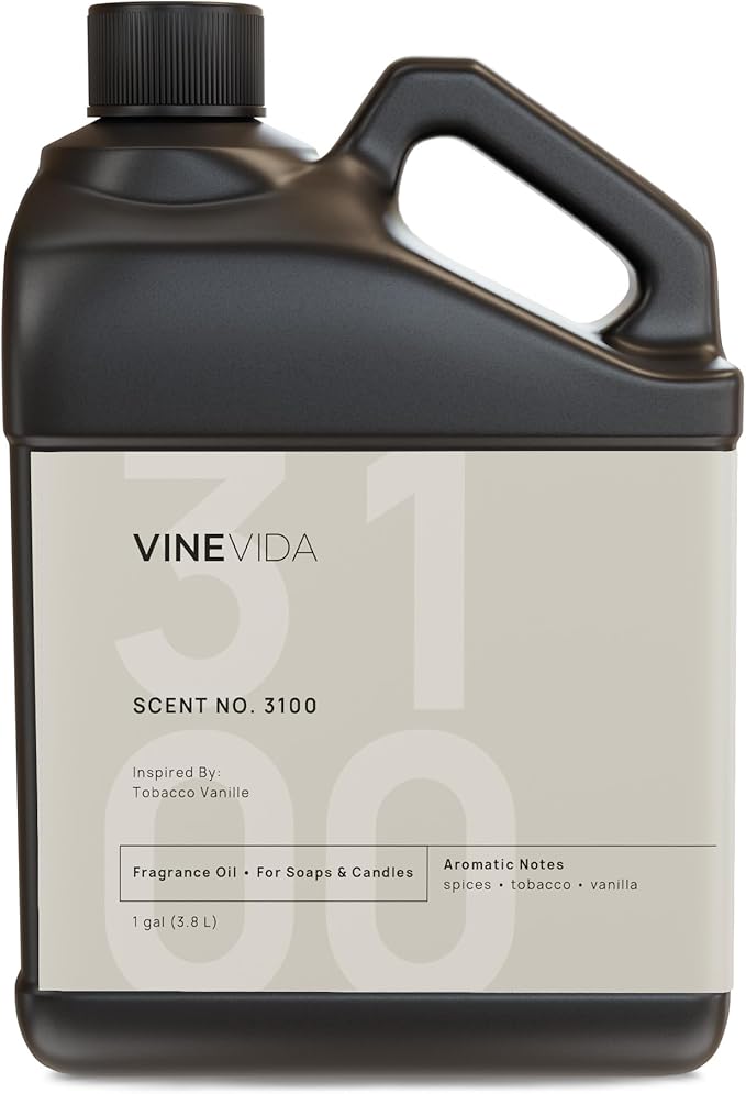 VINEVIDA [128oz] (Our Version of) Tobacco Vanille Fragrance Oil for Candle Making - Made in USA Scents for Soap Making - Natural Candle Fragrance Oil
