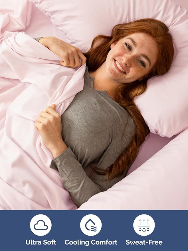 Extra Deep King Sheet Set - 6 Piece Breathable and Cooling Sheets - Hotel Luxury Bed Sheets Set - Easy Fit - Soft, Wrinkle Free and Comfy Sheets Set - Lavender Pink Sheet Set with Extra Deep Pockets