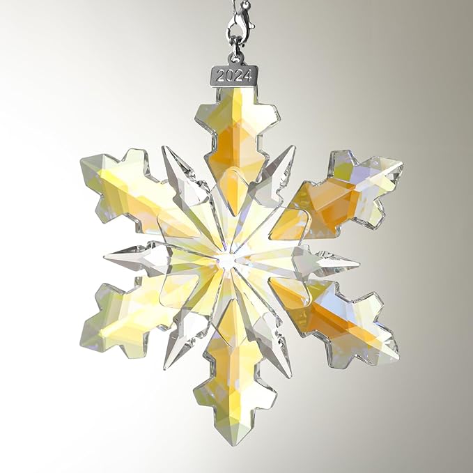 XIANGBAN 2025 Edition Snowflake Ornaments Crystal Christmas Ornaments Home Gifts (2024-Multicolor)