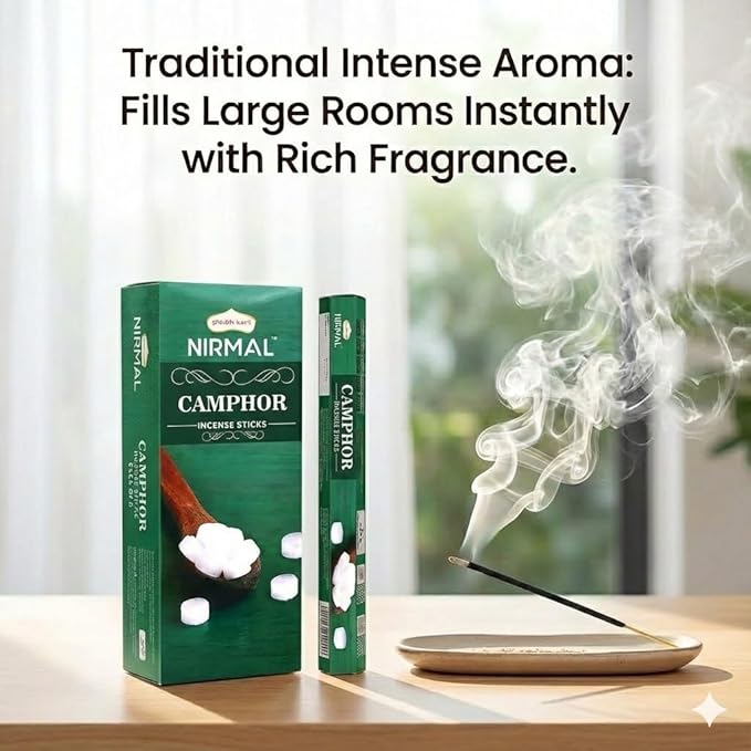 Shubhkart Hexa Kapoor Incense Sticks, Pack of 6 (120 Sticks). Pure, Clarifying Scent for Spiritual Cleansing, Puja Rituals, Havan, & Removing Negative Energy