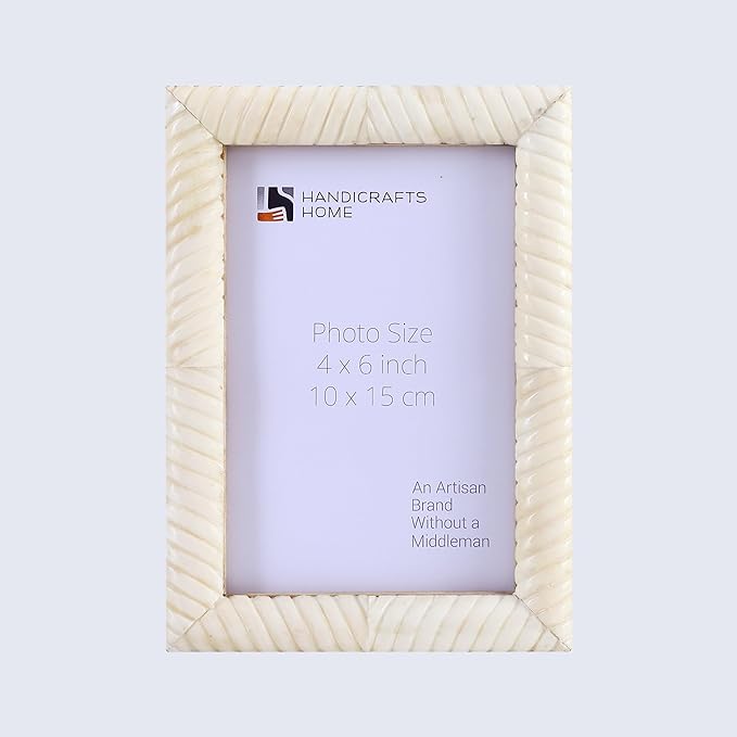 Handicrafts Home 4x6 Picture Frame - Vintage Style Wall Hanging & Desk Decor - Farmhouse Photo Frame for Living Room Office & Home Decor, Gift Picture Frame, Pre Wedding, Family Picture, Siren-Ligeia