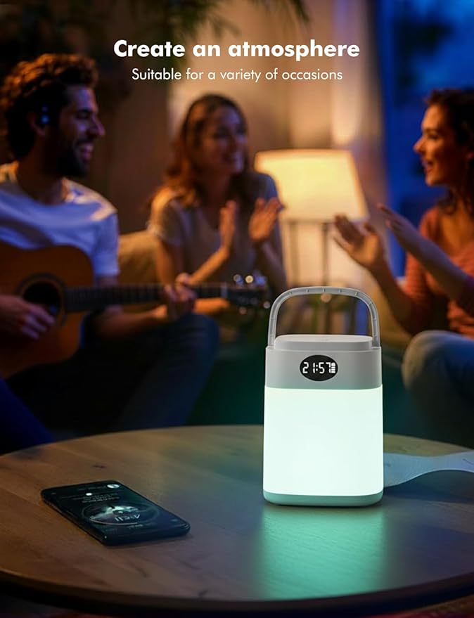 YHW RGB Touch Table Lamp, Dimmable Small RGB Bedside Bed Lamp for Bedroom, Cordless LED Night Desk Lamp Rechargeable Color Changing Nightstand Mood Cozy Lamp for Living Room Baby Nursery.