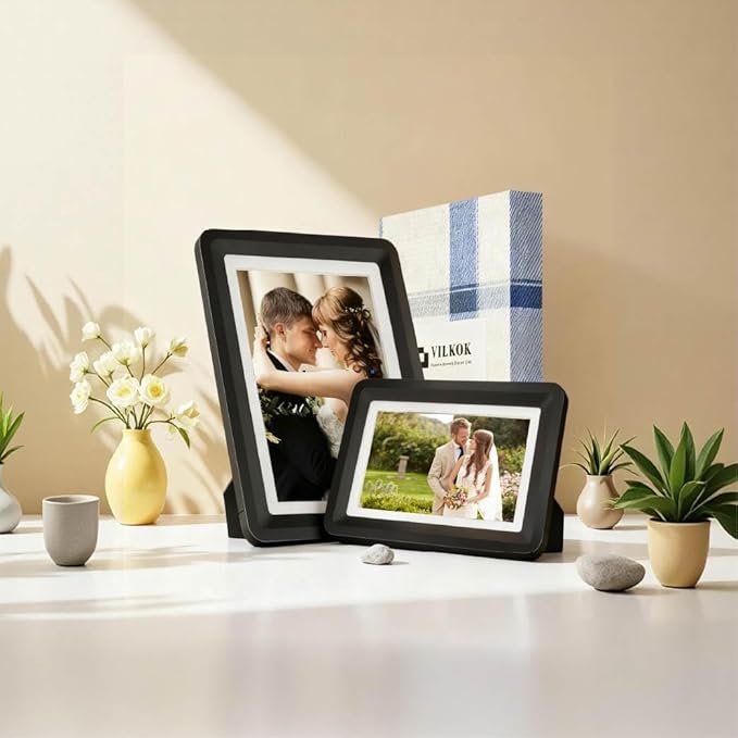 Black 5x7 Picture Frame with Acrylic Front 10 Pack, ABS Frame for 5x7 or 4x11 Photos, Shatterproof UV-Resistant Tabletop Photo Frame, Vertical/Horizontal Display for Home Décor