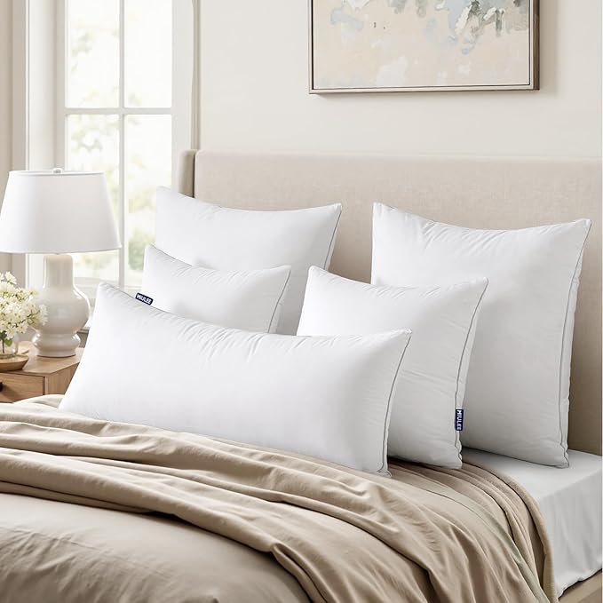MIULEE 20x26 Pillow Inserts (Set of 2) -Decorative Throw Pillow with 100% Cotton Cover Rectangle for Sofa Couch