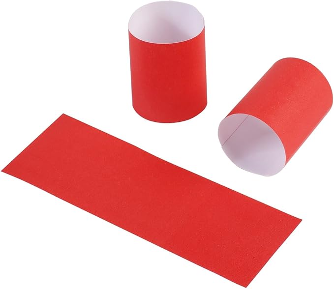 Gmark Paper Napkin Band Box of 2500 (Red), Paper Napkin Rings self Adhesive GM1048