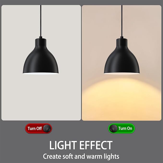 Doraimi Lighting 3 Pack Single Kitchen Island Mini Metal Drum Pendant Light Industrial Hanging Ceiling Light Fixtures for Over Sink Bar,Dining Room,Corridor,Entryway,Hallway