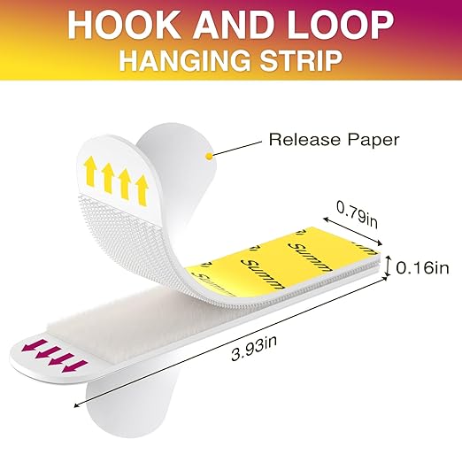 Picture Hanging Strips Heavy Duty XL 50 Pairs/100Strips, Damage Free Hanging Picture Hangers, Removable Adhesive Hook and Loop Wall Strips, Frame Stickers No Nails for Home Decor Wall Posters