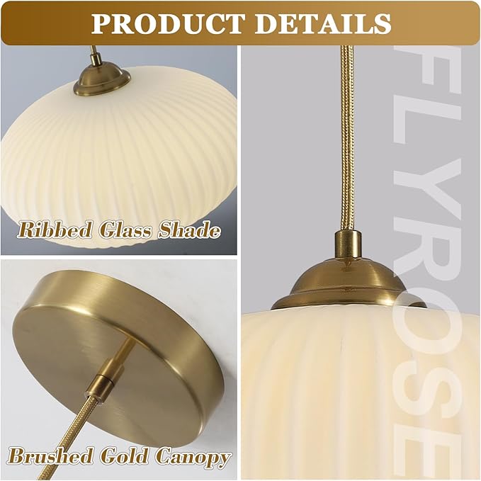 Vintage Antique Brass Pendant Lights Kitchen Island Large Milk Glass Pendant Light White Globe Hanging Light Fixture Mid Century Modern Pendant Lighting