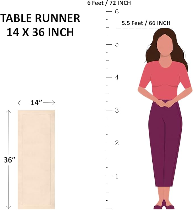 Solino Home Linen Table Runner 36 Inches - 100% Pure Linen Dusty Chambray Blue Table Runner 14 x 36 Inch Ideal for Dresser and Coffee Tables - Diana Medium Weight, Winter, Spring, Easter