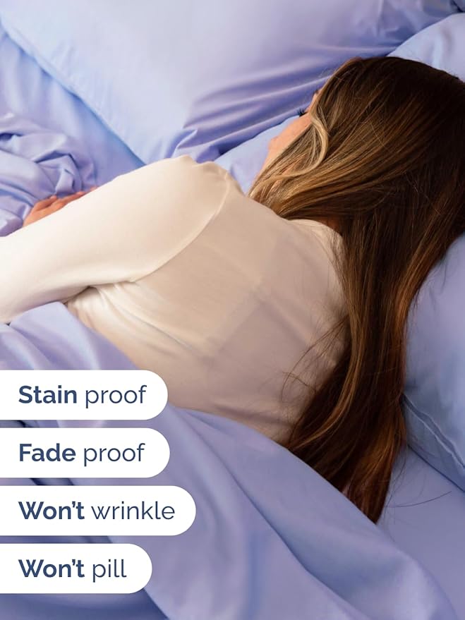 Extra Deep King Sheet Set - 6 Piece Breathable & Cooling Sheets - Hotel Luxury Bed Sheets Set - Easy & Secure Fit - Soft, Wrinkle Free & Comfy Sheets Set - Lavender Sheet Set with Extra Deep Pockets