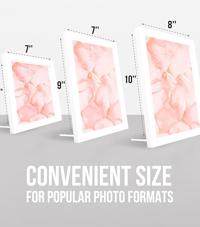 Floating Picture Frames-Floating Photo Frame 3 Pcs Glass Floating Frame Two Sided Picture Frame Large Floating Frame Square Floating Frame Picture Frames with UV Protection Floating Wood Gallery Frame