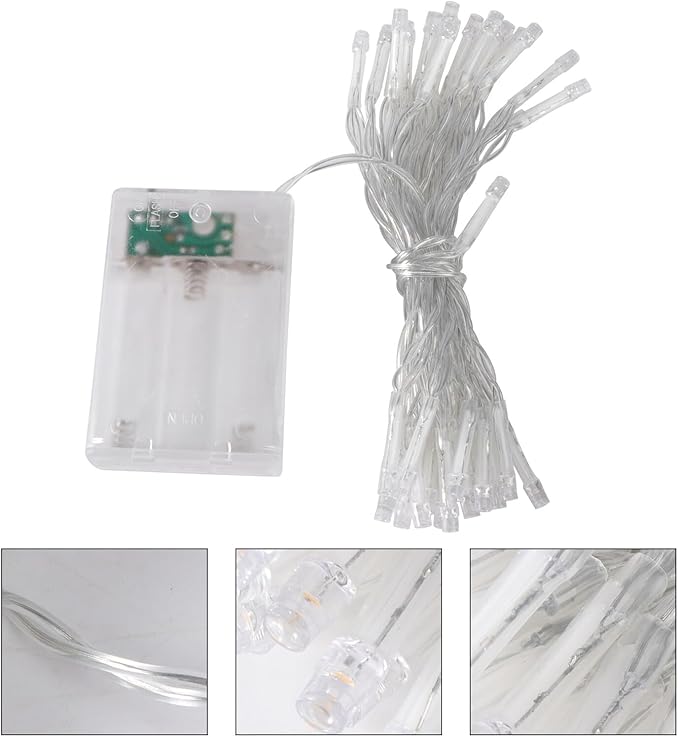 4Pcs Warm Copper Wire String Lights for Christmas Wedding Party Decoration Fairy Light Strings for Home Garden Patio Safe and Energy Efficient
