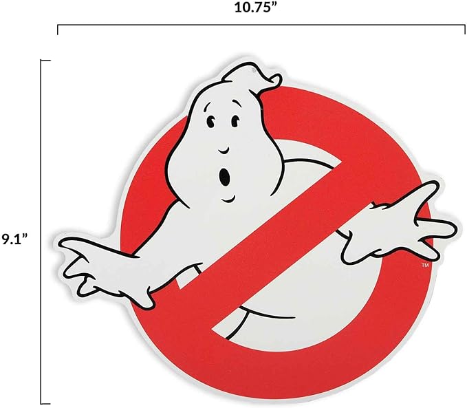 Ghostbusters Classic Logo Metal Sign - Vintage Ghostbusters Sign for Man Cave, Movie Room or Halloween Decor