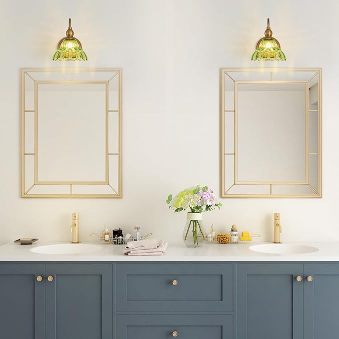 Vintage Bathroom Wall Sconces Green Bedroom Wall Light Fixtures Vanity Lights for Hallway