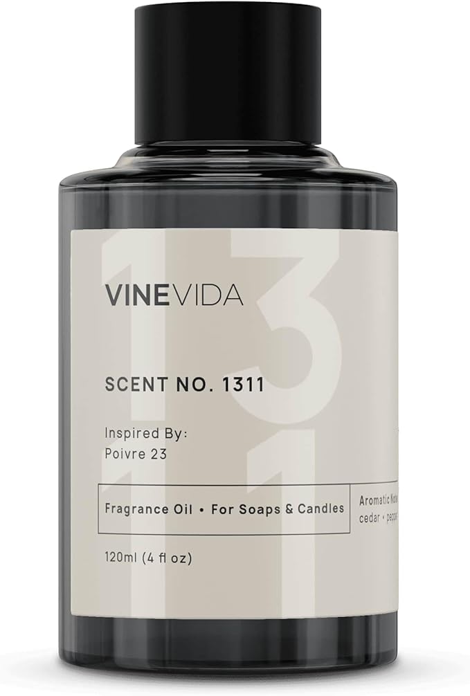 VINEVIDA Scent NO. 1311 Fragrance Oil - 120mL (4oz) - Inspired by: Poivre 23 Fragrance Oil for Candle Making - Made in USA Candle Scents Scents for Soap Making