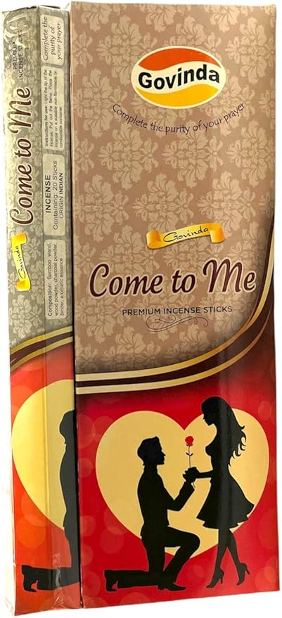 Govinda Premium Incense - 120 Sticks, Masala Coated (Come to Me)