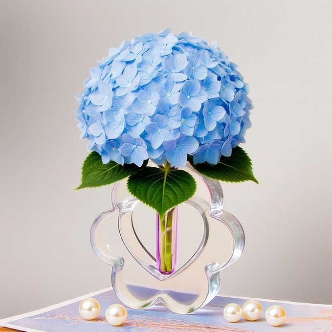 Vase Resin Molds with 3 Test Tube Heart Resin Silicone Vase Mold for Epoxy Resin Casting Hydroponic Flower Preservation DIY Wedding Centerpiece Home Decor (Flower Shape)