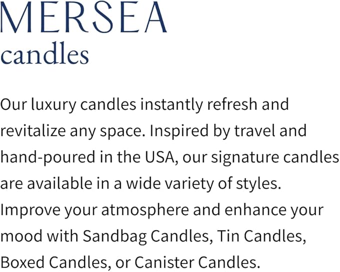 MERSEA Saltaire Tin Candle, Scented Candle Tin (3.5 oz)