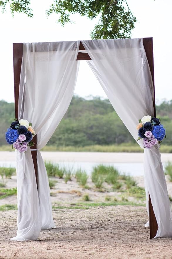 Artificial Rose Flower Artificial Flowers Flower with Long Stem Silk Roses Bouquet for Wedding Bridal Shower Party Home Decoration (Navy Blue, 30 Pcs)