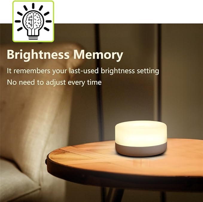 Rechargeable Mini Touch Night Light, Wireless LED Lamp for Kids - Portable, Dimmable Nursery Lamp