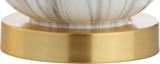 JONATHAN Y JYL1028D Anya 20.5" Mini Glass LED Table Lamp, Transitional, Glam, Midcentury, Modern, Elegant, Office, Living Room, Family Room, Dining Room, Bedroom, Hallway, Foyer, Black/White