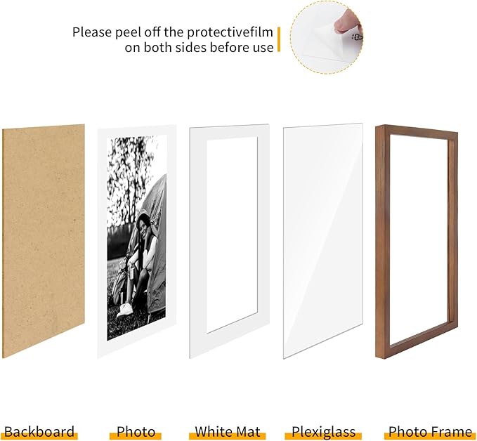 9x12 Oak Wood Picture Frams - Minimalist 9x12 Oak Wood Frames, 9"x12" Picture Frame Wood, Natural Solid Wooden Picture Frames for Wall Art Photo and Prints(3 Pack, Walnut)