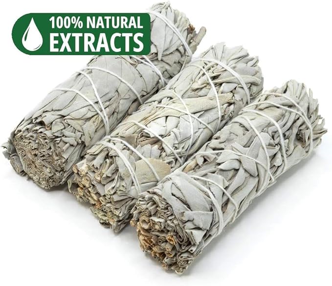 Bless-White-Sage 100%-Natural-Handmade-Hand-Dipped-Incense-Sticks Organic-Chemicals-Charcoal-Free Purification-Relaxation-Positivity-Yoga-Meditation Best-Woods-Scent (80 Sticks (4.20 OZ))