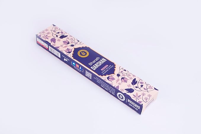 Incense Sticks Gift Pack – 6 Fragrances x 20 Sticks Each, Hand Rolled Insents with Incense Holder – Bharath Darshan Forest Kasturi Cute Cuddle Bloom Rose Aura Cleansing Myrrh