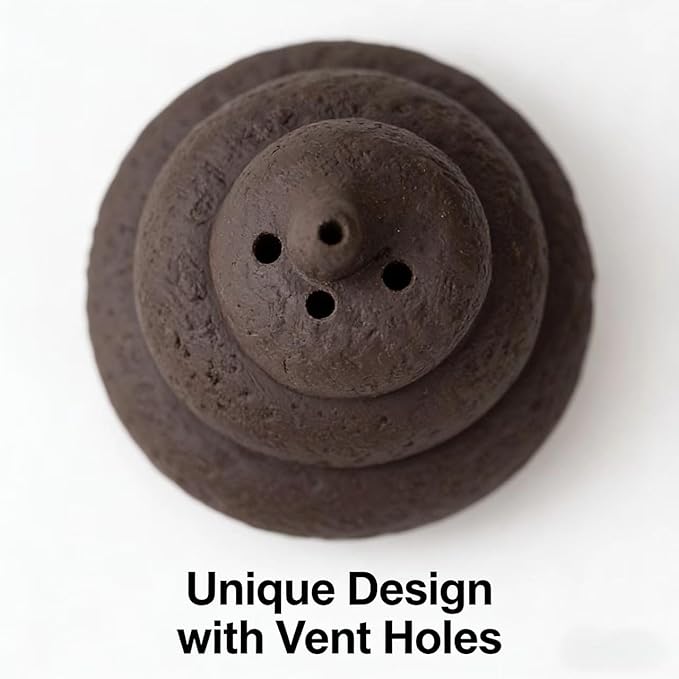 Handmade Poop-Shaped Ceramic Incense Burner - Funny Aromatherapy Decor, Stress Relief Gift, Home Fragrance Holder for Desk, Relaxing Mood