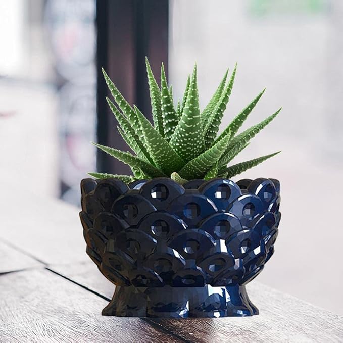 Silicone Flower Pots Molds, Silicone Planter Concrete Cement Clay Molds Resin Round Bowl Moulds Candle Soap Making Moulds