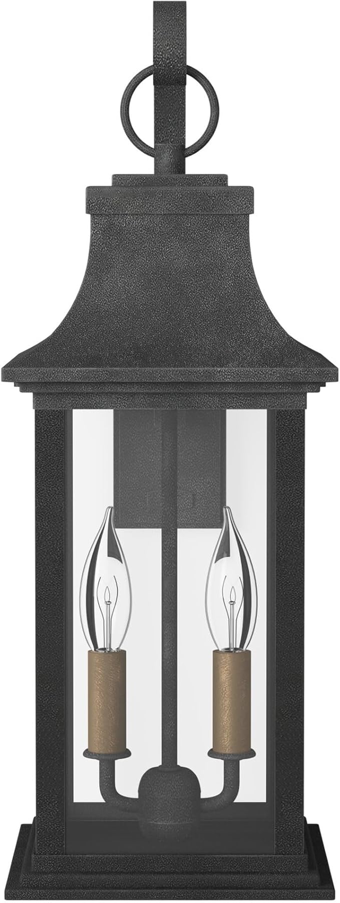 Hinkley 2934DZ Adair 20" Two Light Outdoor Wall Mount Lantern - Aged Zinc w/Clear Glass Exterior Light Fixture Wall Lantern - Outdoor Wall Light - Outdoor Porch Light - Exterior Wall Light