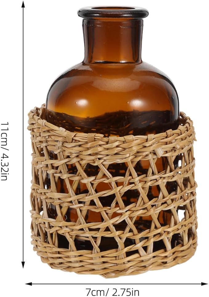 Generic Empty Glass Diffuser Bottle Jars - Aromatherapy Storage Container - Fragrance Accessories Refill Aroma Dispenser for DIY Fragrance Replacement