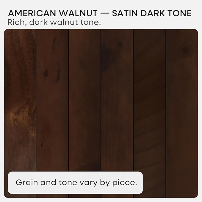 Homeforia Walnut 42 inch Floating Shelves, High End Solid Real Wood 42inch Floating Shelf for Wall, Large Dark Brown 42 inches Long Floating Shelves, Heavy Duty Bracket, 42 X 6.5 X 1.75 inch, Set of 2