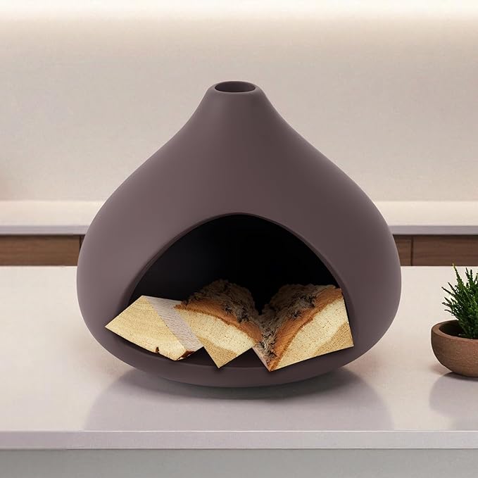Palo Santo Holder Incense Burner – Handmade Ceramic Smudge Bowl, Mini Fireplace for Sage, Cones & Cedar | Meditation Decor for Yoga Relaxing Spaces
