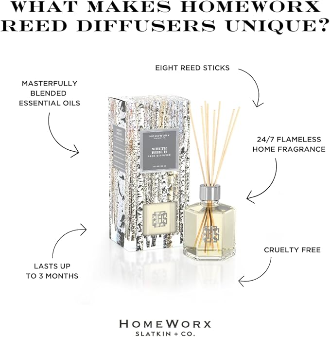 HomeWorx by SLATKIN + CO. White Birch Reed Stick Diffuser