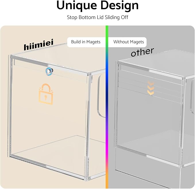 HIIMIEI Acrylic Tissue Box Cover 5.4x5.4x5.4'' Clear Tissue Holder Napkin Dispenser for Home Office Restaurant-Clear