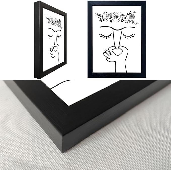 Bathroom Decor Wall Art Framed Funny Bathroom Sign Accesorries Humorous Guest Toilet Art Decor Modern Minimalistic Black and White Canvas Print Picture Painting
